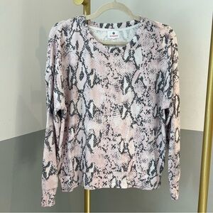 Sundry Pink & Grey Snake Print Sweatshirt